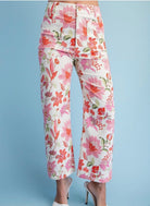 Floral Cropped Pants - Blush Mix - Pants -Jimberly's Boutique-Olive Branch-Mississippi