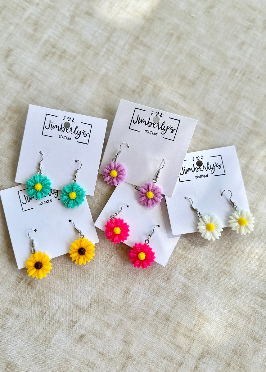 Floral Dangle Earrings - Earrings - Jimberly's Boutique - Olive Branch - Mississippi