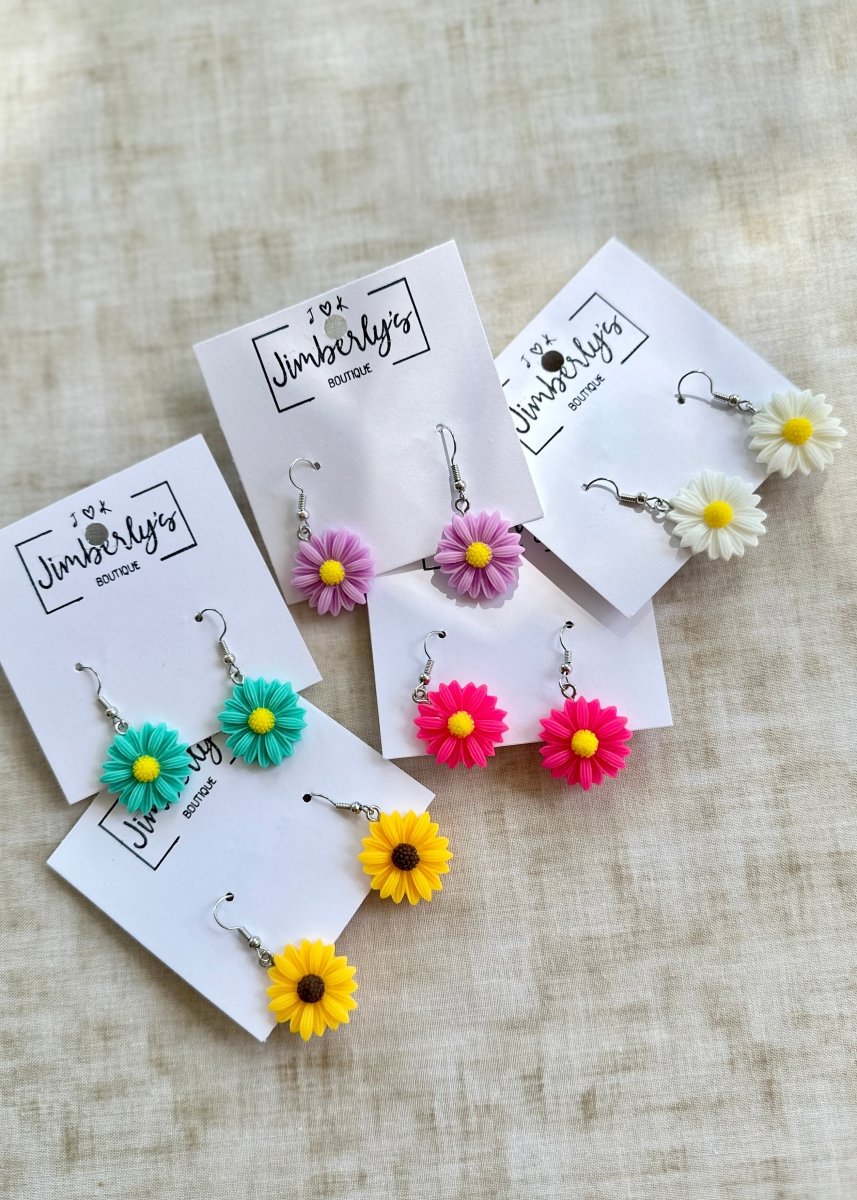 Floral Dangle Earrings - Earrings - Jimberly's Boutique - Olive Branch - Mississippi