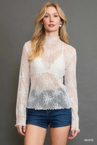 Floral Lace Layering Top - White | Umgee - Umgee Top -Jimberly's Boutique-Olive Branch-Mississippi