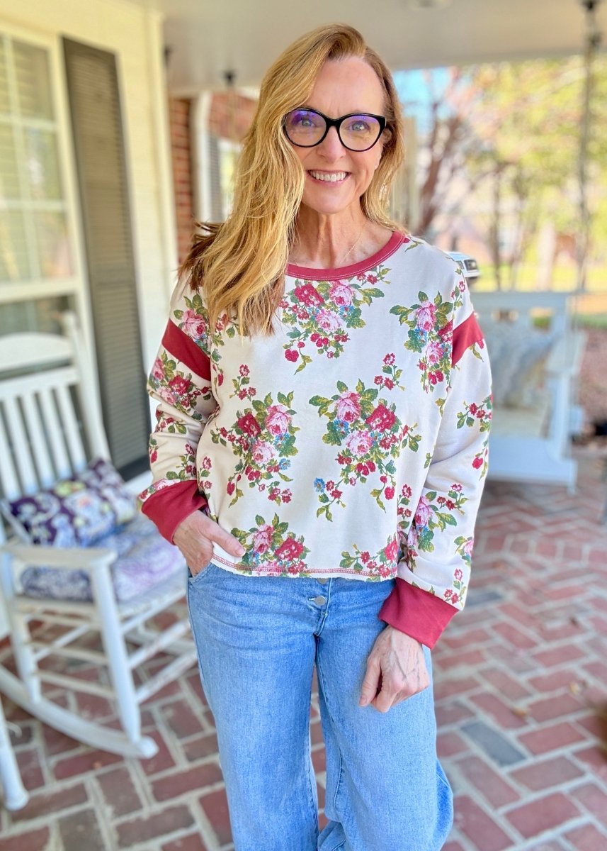 Floral Open Back Top | BiBi - top -Jimberly's Boutique-Olive Branch-Mississippi