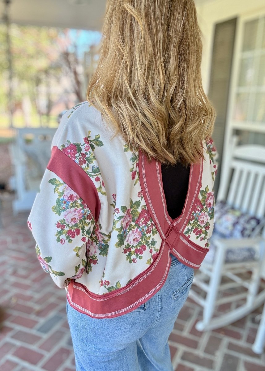 Floral Open Back Top | BiBi - top -Jimberly's Boutique-Olive Branch-Mississippi