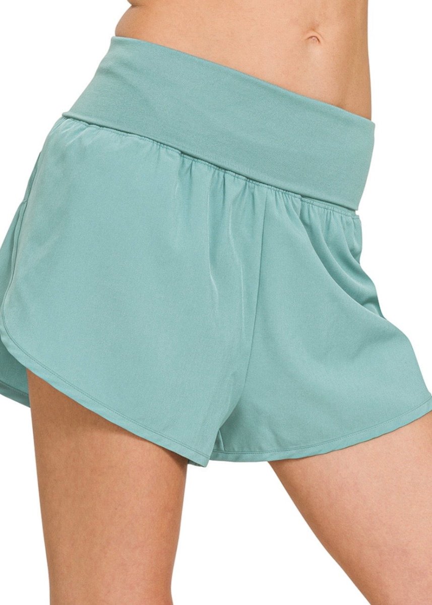 Fold Over Band Running Shorts (Final Sale) - shorts - Jimberly's Boutique - Olive Branch - Mississippi