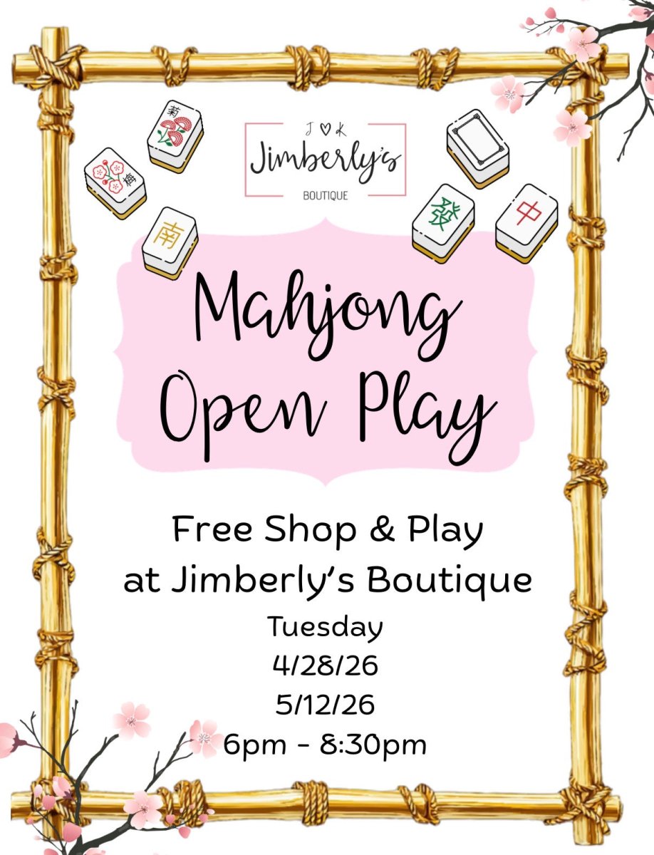 Free Mahjong Open Play - Mahjong Class - Jimberly's Boutique - Olive Branch - Mississippi
