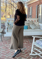 French Terry Enzyme Wash Pants - Brown - casual pants - Jimberly's Boutique - Olive Branch - Mississippi