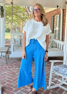 French Terry Enzyme Wash Pants - Classic Blue - casual pants - Jimberly's Boutique - Olive Branch - Mississippi