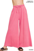 French Terry Enzyme Wash Pants - Fuchsia - casual pants - Jimberly's Boutique - Olive Branch - Mississippi