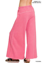 French Terry Enzyme Wash Pants - Fuchsia - casual pants - Jimberly's Boutique - Olive Branch - Mississippi