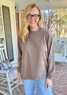 French Terry Raglan Pullover - Mocha - Jimberly's Boutique-Olive Branch-Mississippi