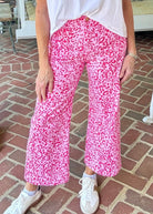 Front Pocket Cropped Pants - Pink Leopard - Jimberly's Boutique - Olive Branch - Mississippi
