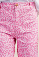 Front Pocket Cropped Pants - Pink Leopard - Jimberly's Boutique - Olive Branch - Mississippi