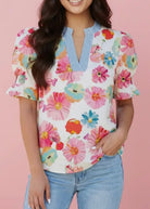 Gemma Floral Top - Jimberly's Boutique-Olive Branch-Mississippi