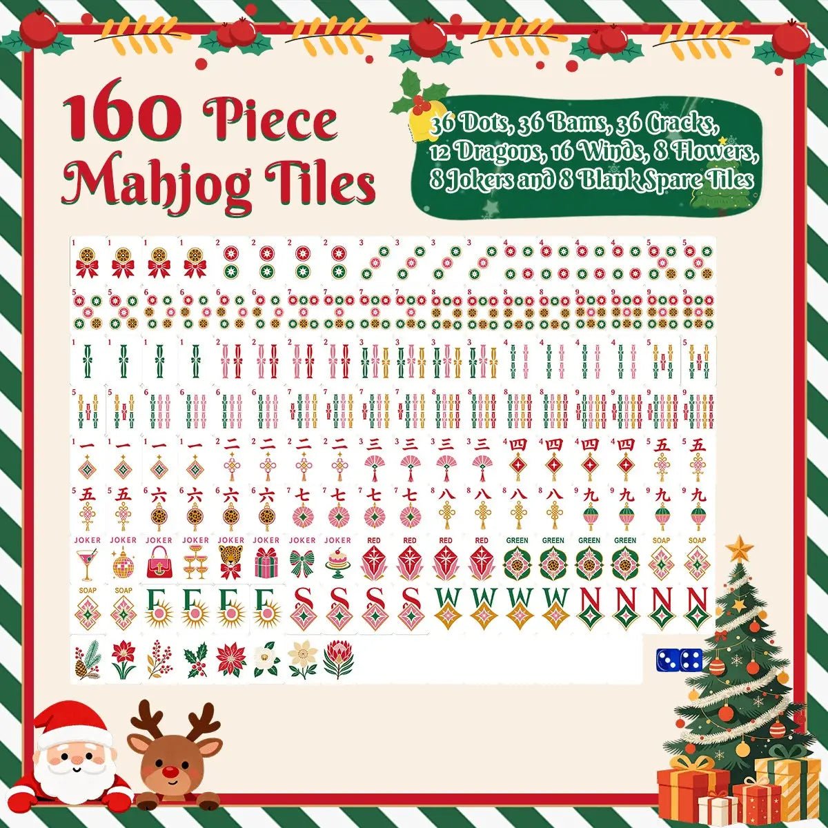 Geode Red Glam Mahjong Tiles | Brewtifully - Mahjong Tiles -Jimberly's Boutique-Olive Branch-Mississippi