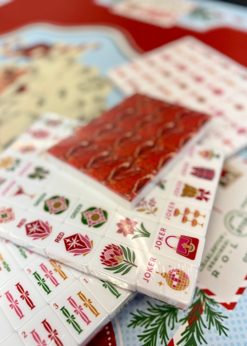 Geode Red Glam Mahjong Tiles | Brewtifully - Mahjong Tiles -Jimberly's Boutique-Olive Branch-Mississippi