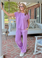 Georgia Melange Pants Set - Plum - pants set - Jimberly's Boutique - Olive Branch - Mississippi