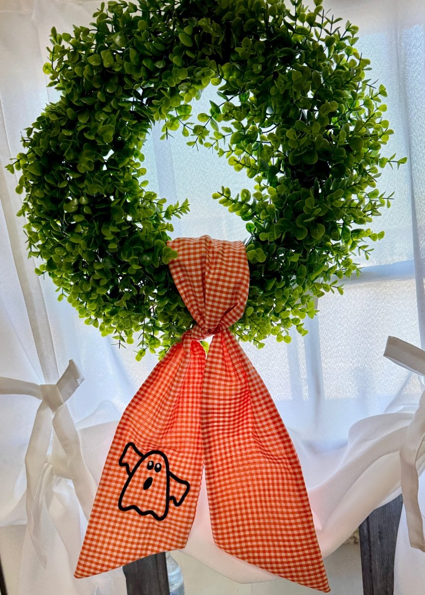 Ghost Embroidered Wreath Sash - Jimberly's Boutique-Olive Branch-Mississippi