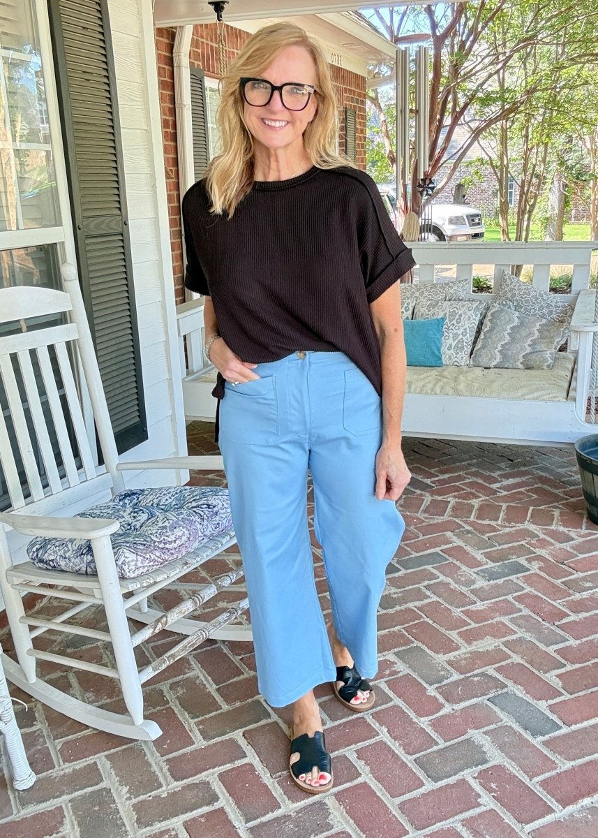Gigio Cropped Pants - Blue - Jimberly's Boutique-Olive Branch-Mississippi