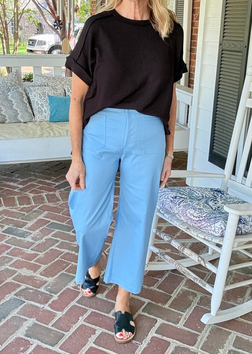 Gigio Cropped Pants - Blue - Jimberly's Boutique-Olive Branch-Mississippi