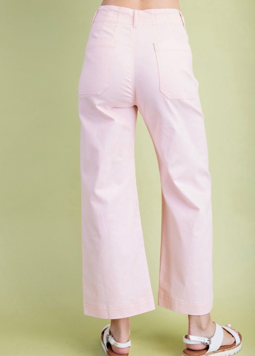 Gigio Cropped Pants - Pink - Jimberly's Boutique - Olive Branch - Mississippi