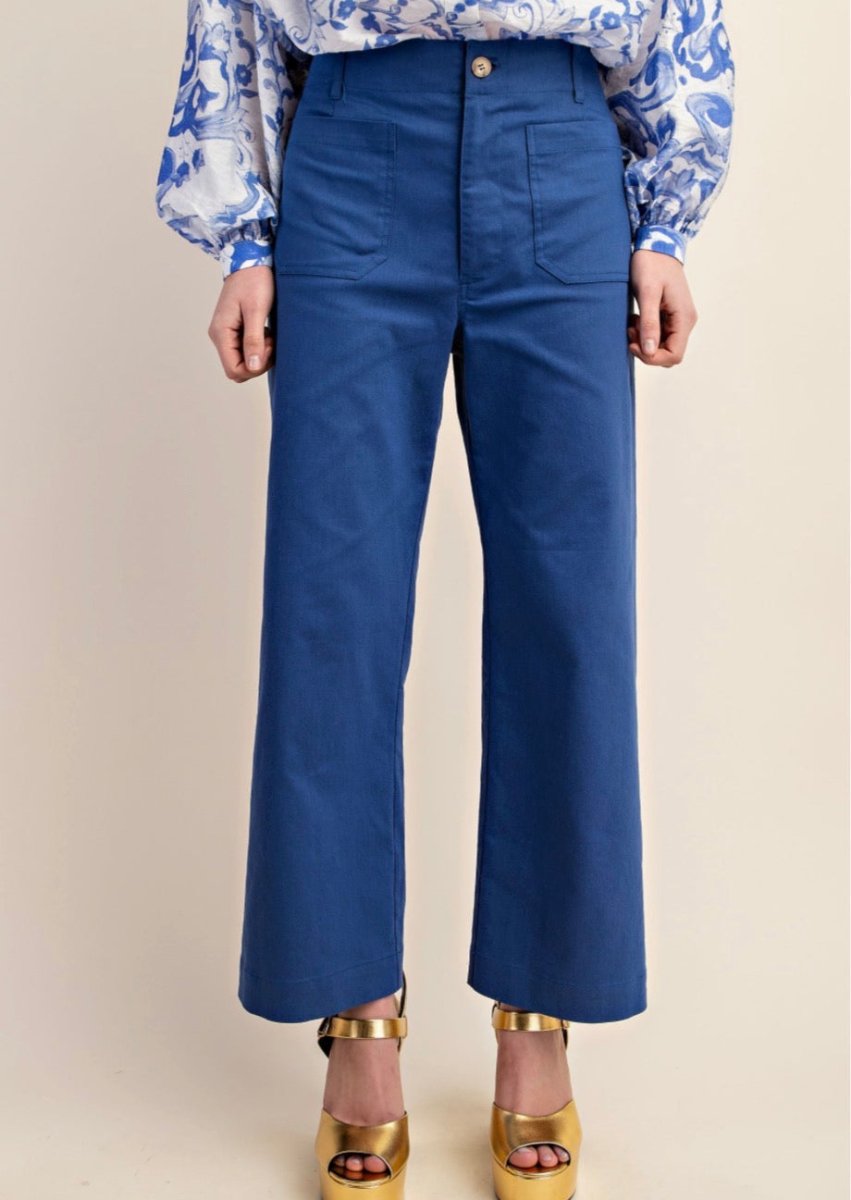 Gigio Cropped Pants - Royal Blue - Jimberly's Boutique-Olive Branch-Mississippi