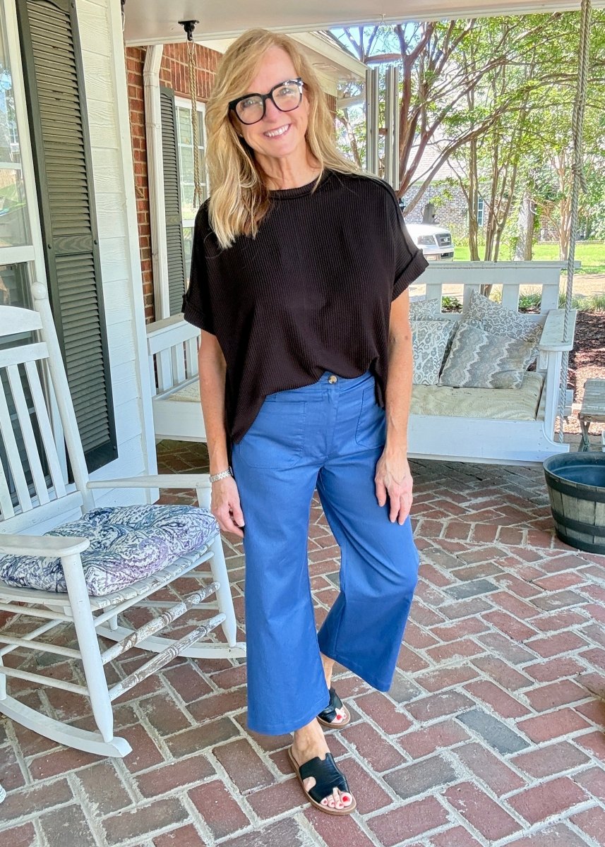 Gigio Cropped Pants - Royal Blue - Jimberly's Boutique-Olive Branch-Mississippi
