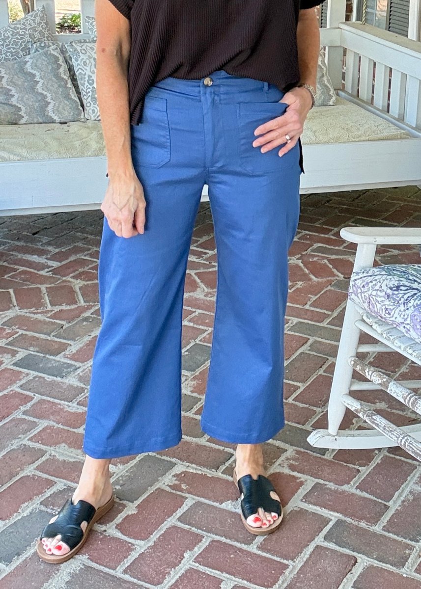 Gigio Cropped Pants - Royal Blue - Jimberly's Boutique-Olive Branch-Mississippi