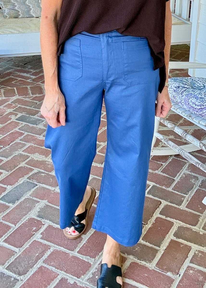 Gigio Cropped Pants - Royal Blue - Jimberly's Boutique-Olive Branch-Mississippi