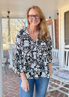 Glendor Babydoll Top - Black - Umgee Top - Jimberly's Boutique - Olive Branch - Mississippi