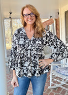 Glendor Babydoll Top - Black - Umgee Top - Jimberly's Boutique - Olive Branch - Mississippi