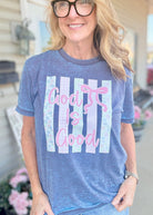 Good Is Good | Graphic Tee | Blue Colortone - Graphic Tee -Jimberly's Boutique-Olive Branch-Mississippi