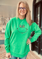 Grinch Royce Embroidered Poncho Hi - Lo Fleece - Royce Fleece - Jimberly's Boutique - Olive Branch - Mississippi