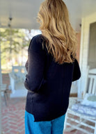 Gwen Hi - Low Hem Pocket Sweater - Black - sweater - Jimberly's Boutique - Olive Branch - Mississippi