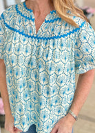 Hadley Eyelet Fabric Top - Cream | Umgee - Umgee Top - Jimberly's Boutique - Olive Branch - Mississippi