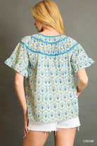 Hadley Eyelet Fabric Top - Cream | Umgee - Umgee Top - Jimberly's Boutique - Olive Branch - Mississippi