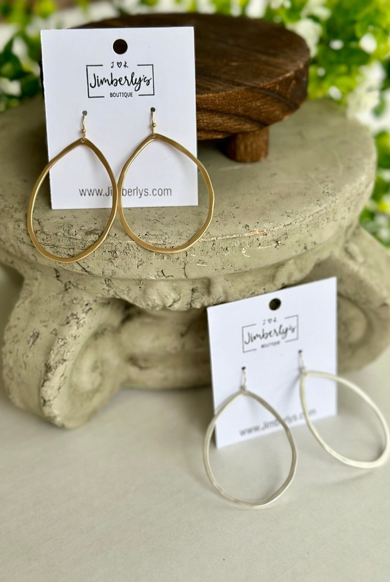 Hammered Drop Earrings - earrings -Jimberly's Boutique-Olive Branch-Mississippi