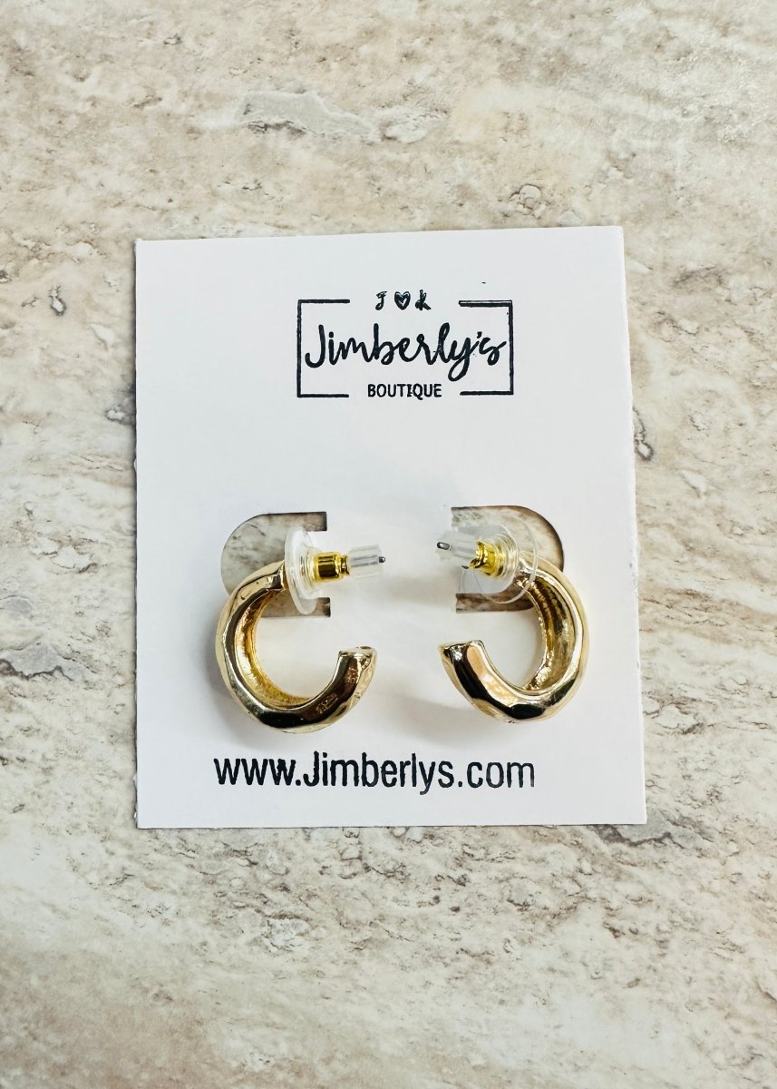 Hammered Hoop Earrings - Jimberly's Boutique - Olive Branch - Mississippi