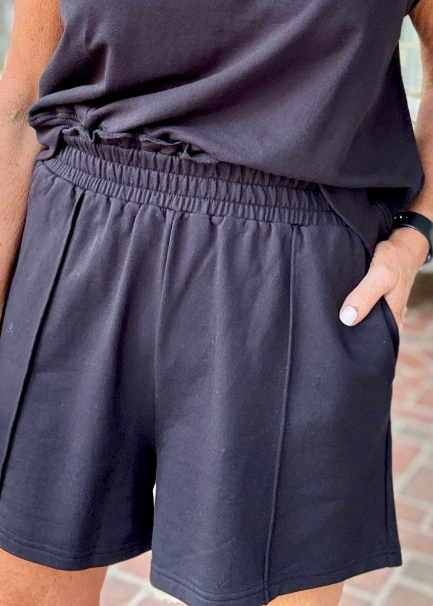 Hamptons French Terry Short Set - Black - short set - Jimberly's Boutique - Olive Branch - Mississippi