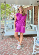 Hamptons French Terry Short Set - Lt Plum - short set - Jimberly's Boutique - Olive Branch - Mississippi