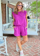 Hamptons French Terry Short Set - Lt Plum - short set - Jimberly's Boutique - Olive Branch - Mississippi