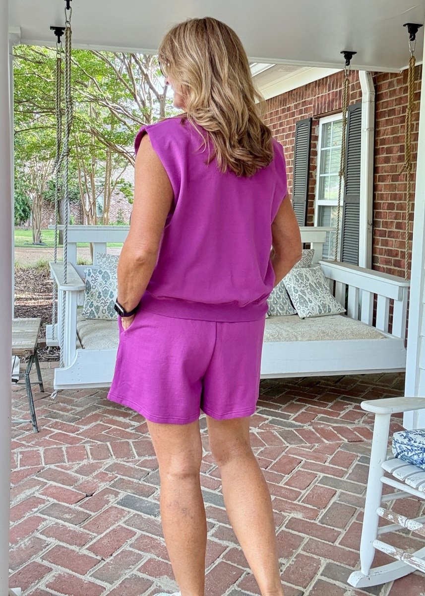 Hamptons French Terry Short Set - Lt Plum - short set - Jimberly's Boutique - Olive Branch - Mississippi