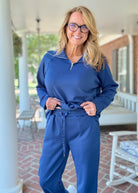Hamptons Travel Set - Azure Navy - jogger set - Jimberly's Boutique - Olive Branch - Mississippi