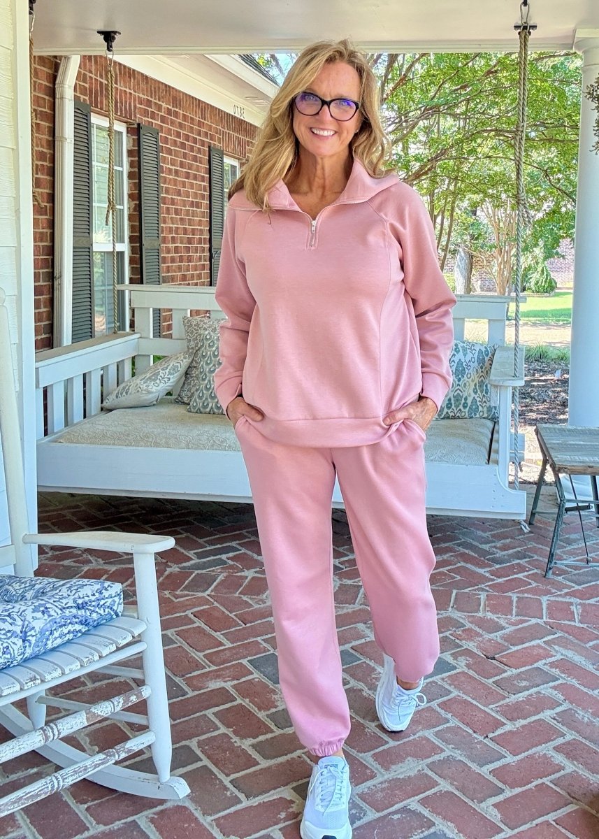 Hamptons Travel Set - Mauve - jogger set - Jimberly's Boutique - Olive Branch - Mississippi