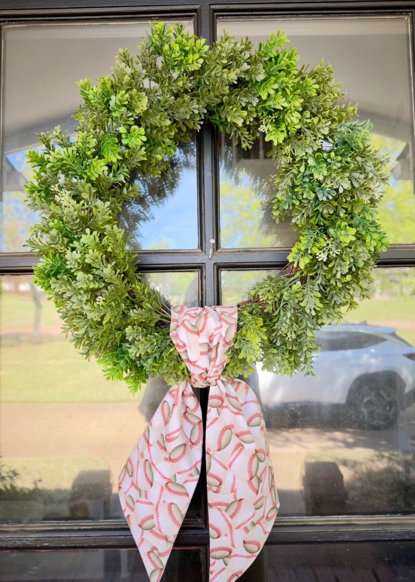 Handmade Wreath Sash - Baseball - Wreath Sash - Jimberly's Boutique - Olive Branch - Mississippi