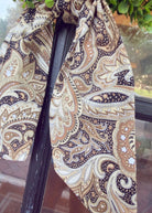 Handmade Wreath Sash - Black/Brown Paisley - Wreath Sash -Jimberly's Boutique-Olive Branch-Mississippi