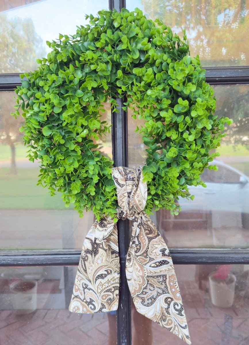 Handmade Wreath Sash - Black/Brown Paisley - Wreath Sash -Jimberly's Boutique-Olive Branch-Mississippi