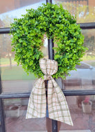 Handmade Wreath Sash - Brown/Sage Plaid - Wreath Sash -Jimberly's Boutique-Olive Branch-Mississippi