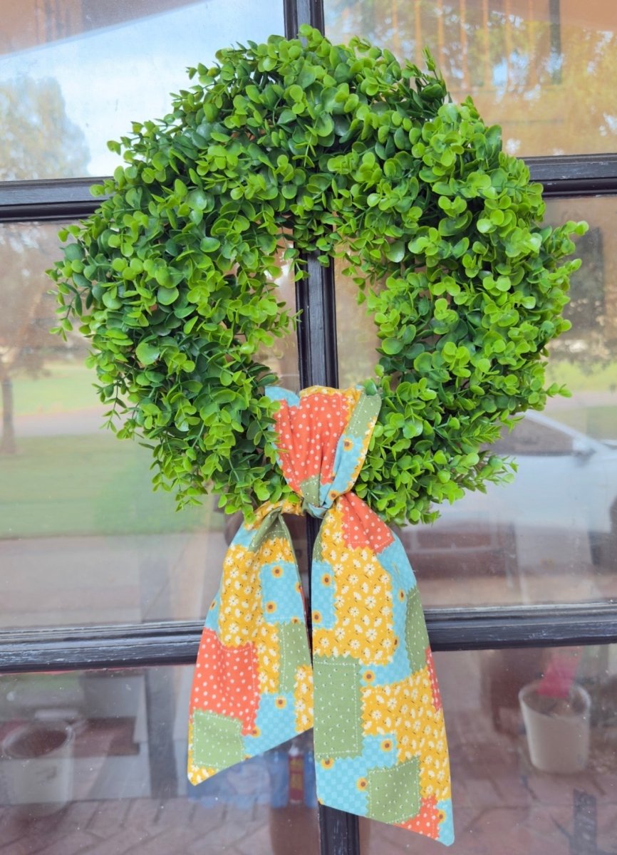 Handmade Wreath Sash - Fall Patchwork - Wreath Sash -Jimberly's Boutique-Olive Branch-Mississippi