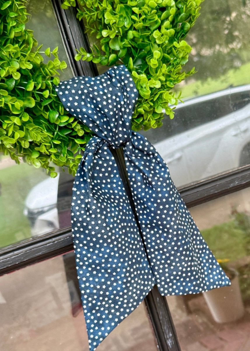 Handmade Wreath Sash - Navy Star - Wreath Sash -Jimberly's Boutique-Olive Branch-Mississippi