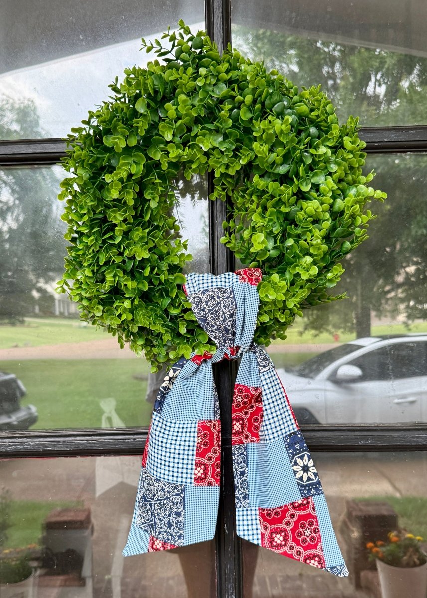Handmade Wreath Sash - Patriotic Bandana - Wreath Sash -Jimberly's Boutique-Olive Branch-Mississippi