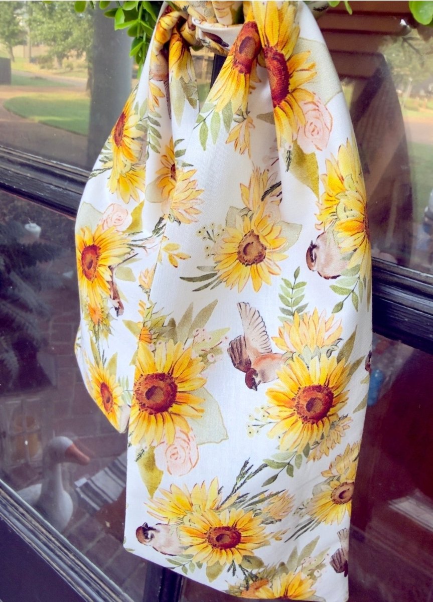 Handmade Wreath Sash - Sunflower/Bird - Wreath Sash -Jimberly's Boutique-Olive Branch-Mississippi